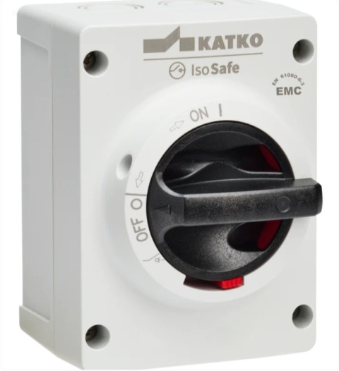 Wyłącznik izolacyjny Katko KEM 325 M2EMC 3-polowy 25A IP66 z metalowymi dławikami EMC M25