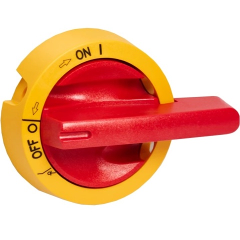 Rączka obrotowa Katko LK11ULYR 0-1 żółto-czerwona do wyłączników KU LSF KKV