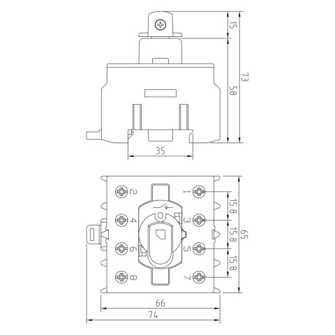 Rozłącznik obrotowy Katko KU 480N 4P 80A
